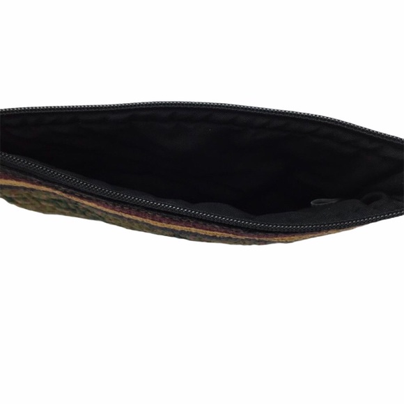 New Textile Raffia Flat Pouch Fair Trade - Picture 4 of 4